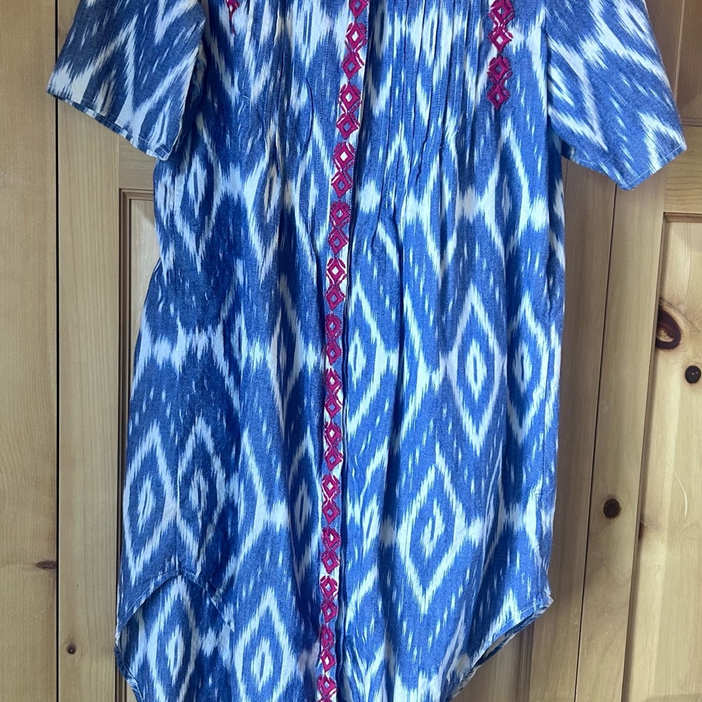 Sundance Navy and White Striped Dress